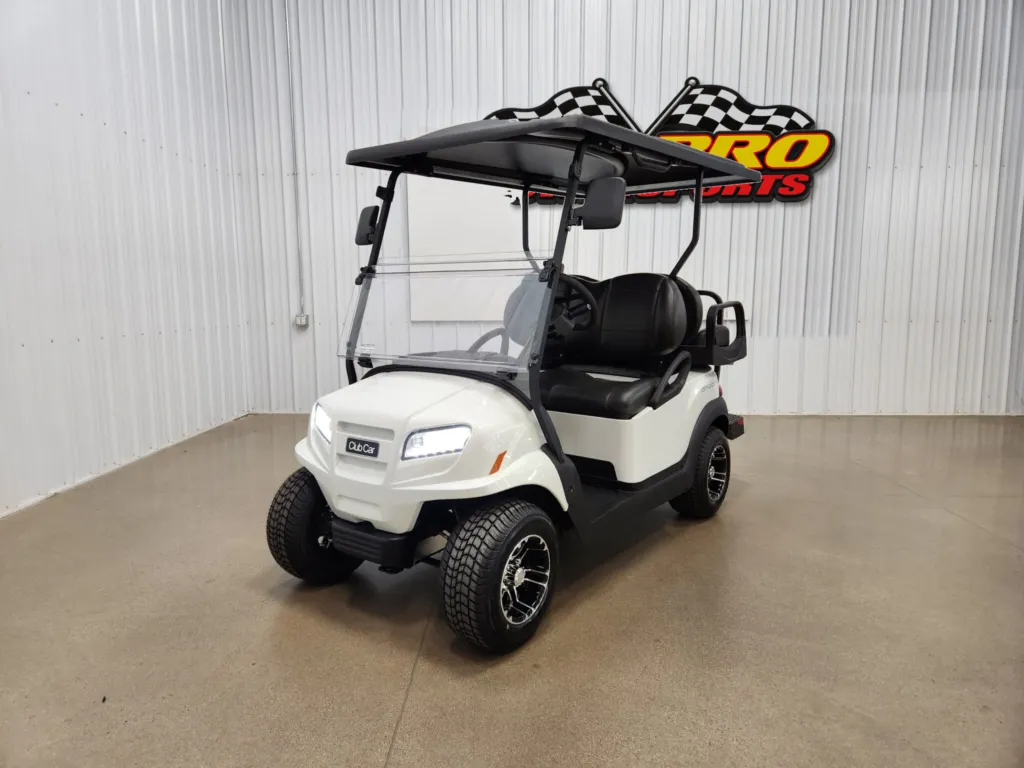 2027 Club Car Onward Gas EFI Golf Cart, Metallic Glacier White
