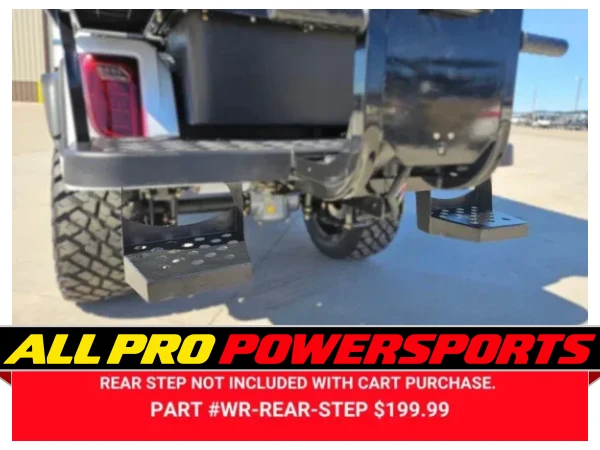 Rear Step on the Denago Rover XL6 Golf Cart