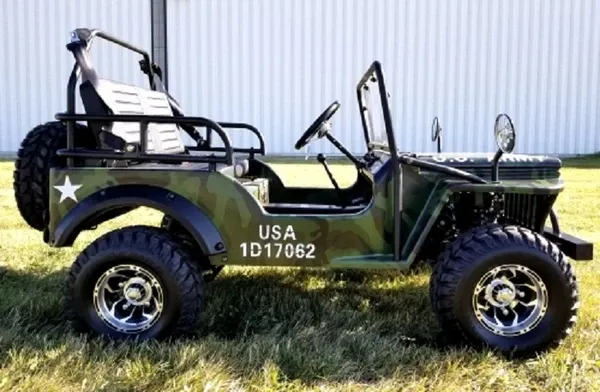 Mini Jeep 6125A Go Kart 125cc Jeep Mini Truck ELITE Edition with 3-Speed Transmission w/Reverse, Custom Rims And Fender Flares
